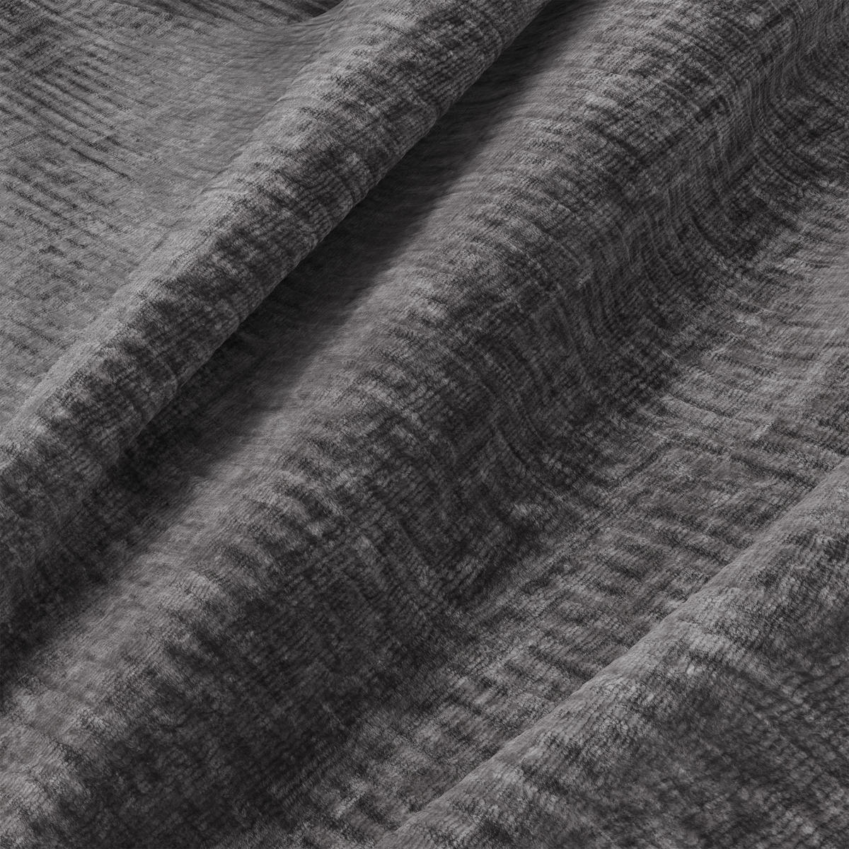 SOFA 3-Sitzer Texturierter Samt Grau 205cm - Grau, Textil (205/73/97cm) - Sia Home