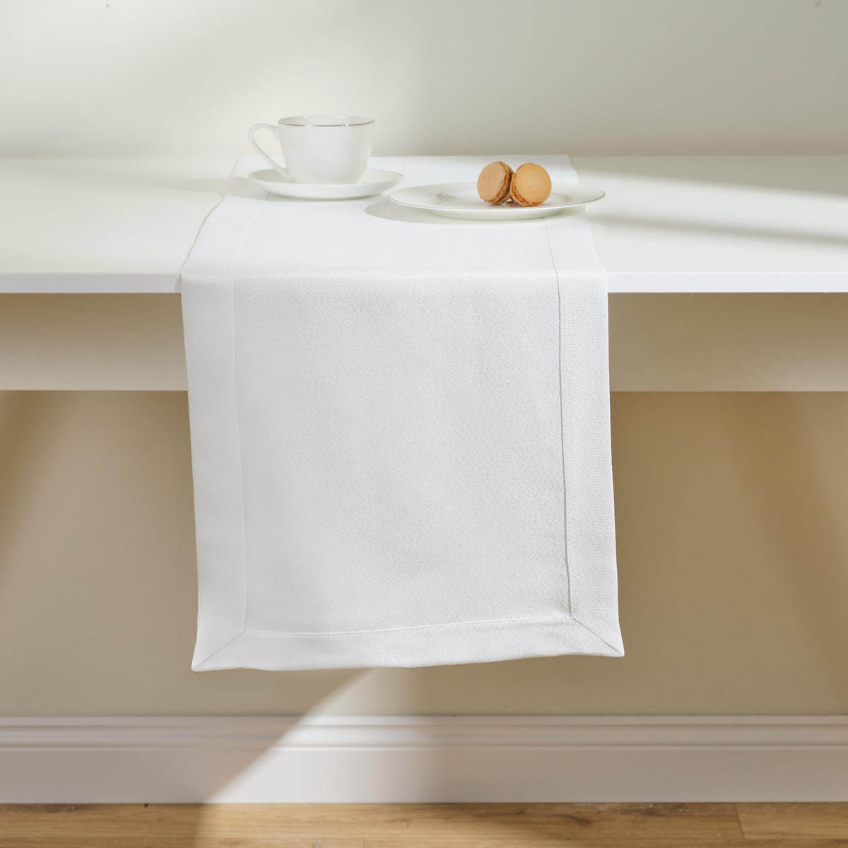 TISCHLÄUFER Sausa - Silberfarben, Textil (180/35/1cm) - home&you