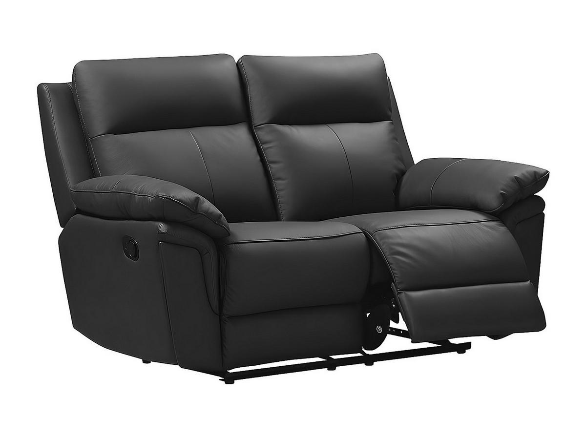 RELAXSOFA - 2 Personen - leder - schwarz Pakita - Schwarz, Leder (153/102/92cm) - Vente-Unique