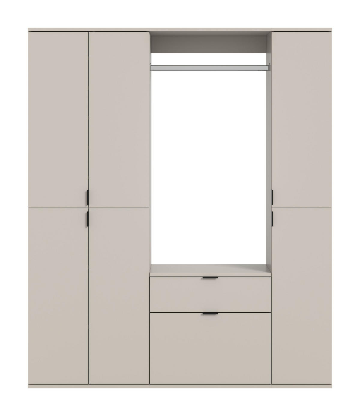 GARDEROBEN-SET PROJEKT X 3-tlg. (B/H/T: ca. 152/193/34 cm) in Kaschmir/Kaschmir - Kaschmir, Holzwerkstoff (152/193/34cm)