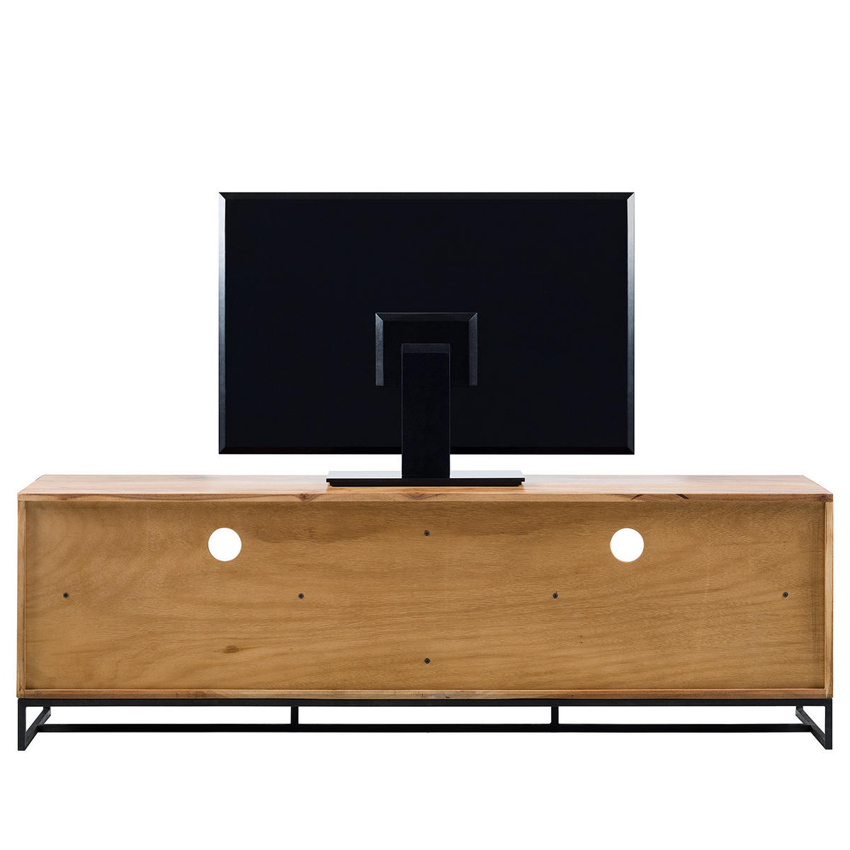 TV-LOWBOARD - Akazie massiv / Eisen, Breite 160 cm - Akaziefarben, Holz (160/50/40cm) - home24