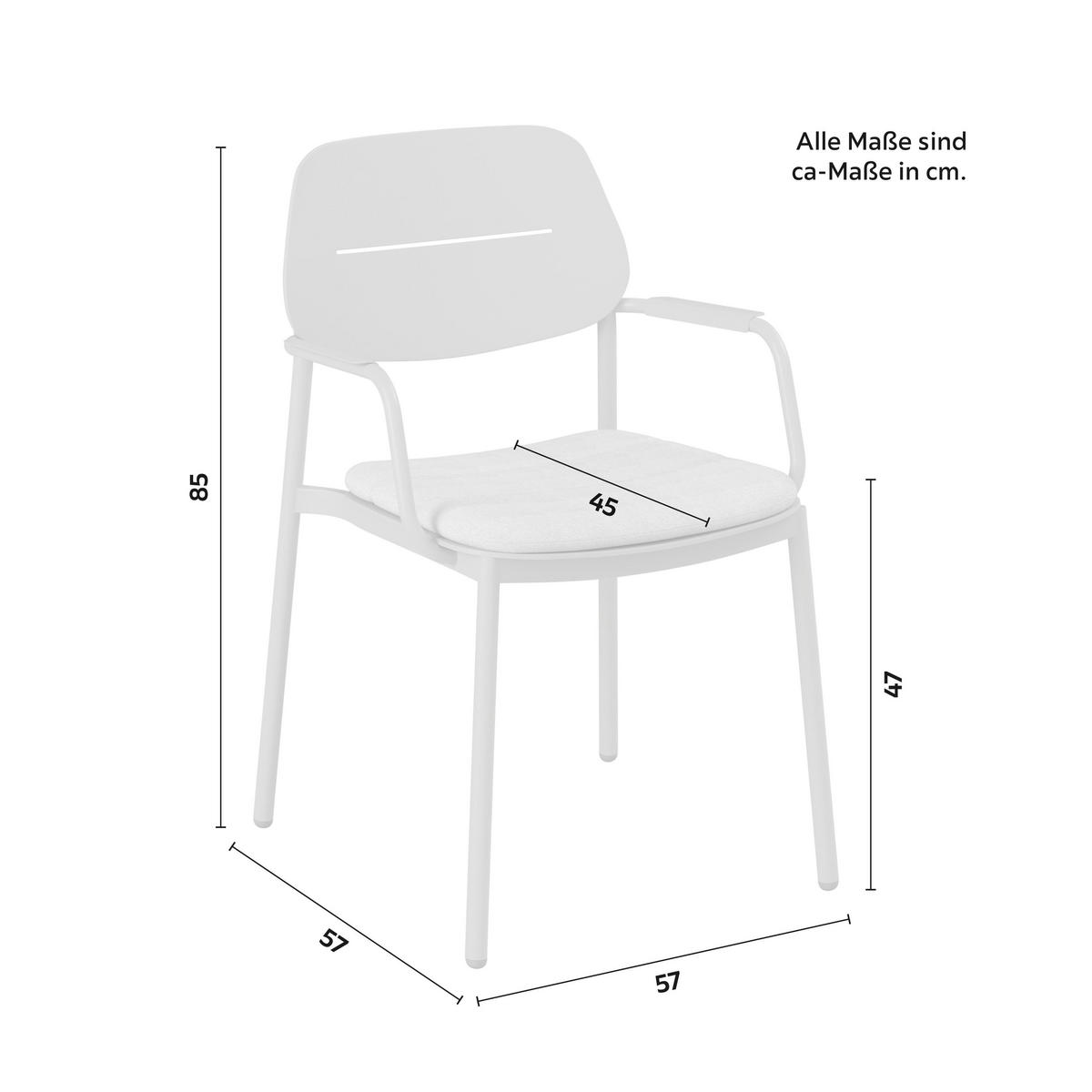 GARTENSTUHL Verde Hellgrün/Salbeigrün Aluminium - Salbeigrün, Metall (1/85/57cm) - Mömax
