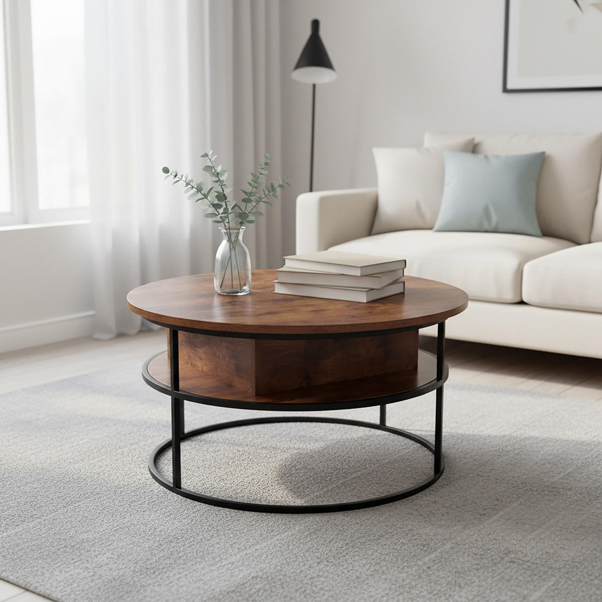 COUCHTISCH - Multicolor, Holzwerkstoff/Metall (80/80/46cm) - Relaxdays