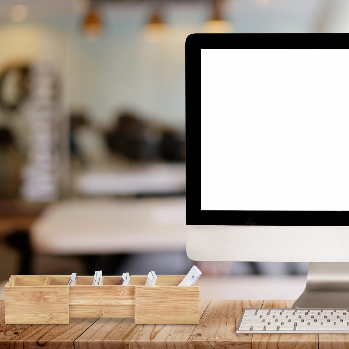 KARTA box - svetlohnedá, drevo (13/5.5/30cm) - Relaxdays