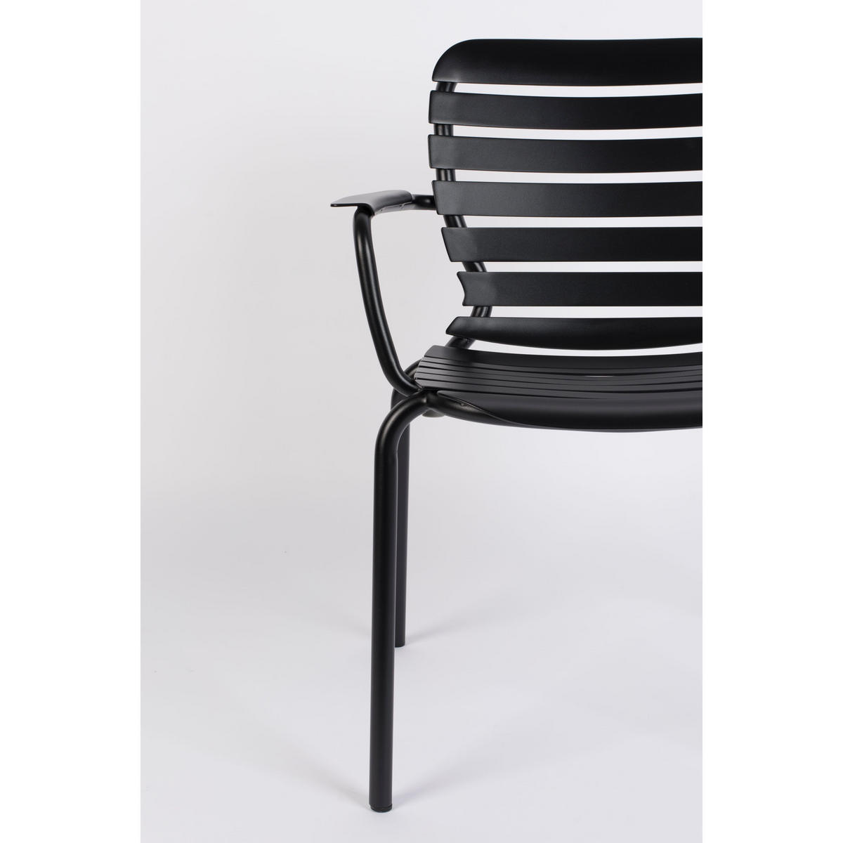 GARTENSTUHL Vondel Armlehne Schwarz - 2 er Set - Schwarz, Metall (64.7/82.8/58.2cm) - Zuiver