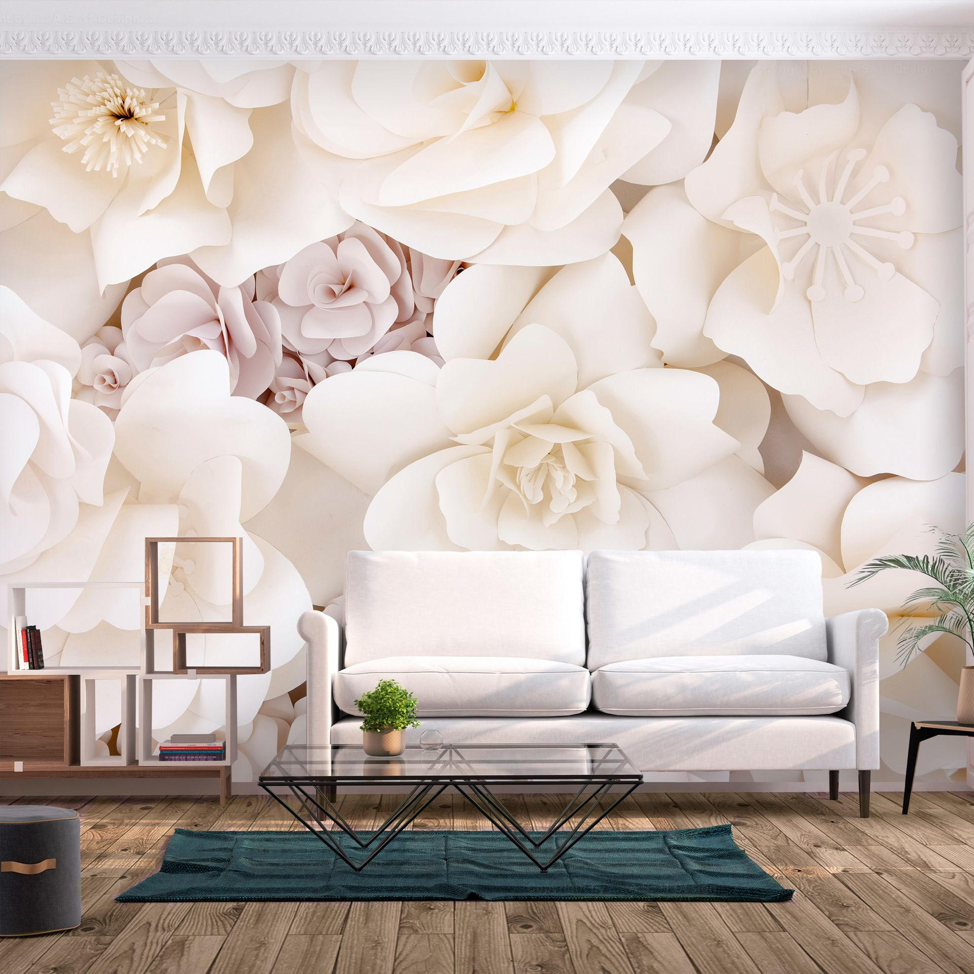 VLIESTAPETE Weiß 200/140 cm - Beige/Weiß, Textil (200/1cm) - KUNSTLOFT