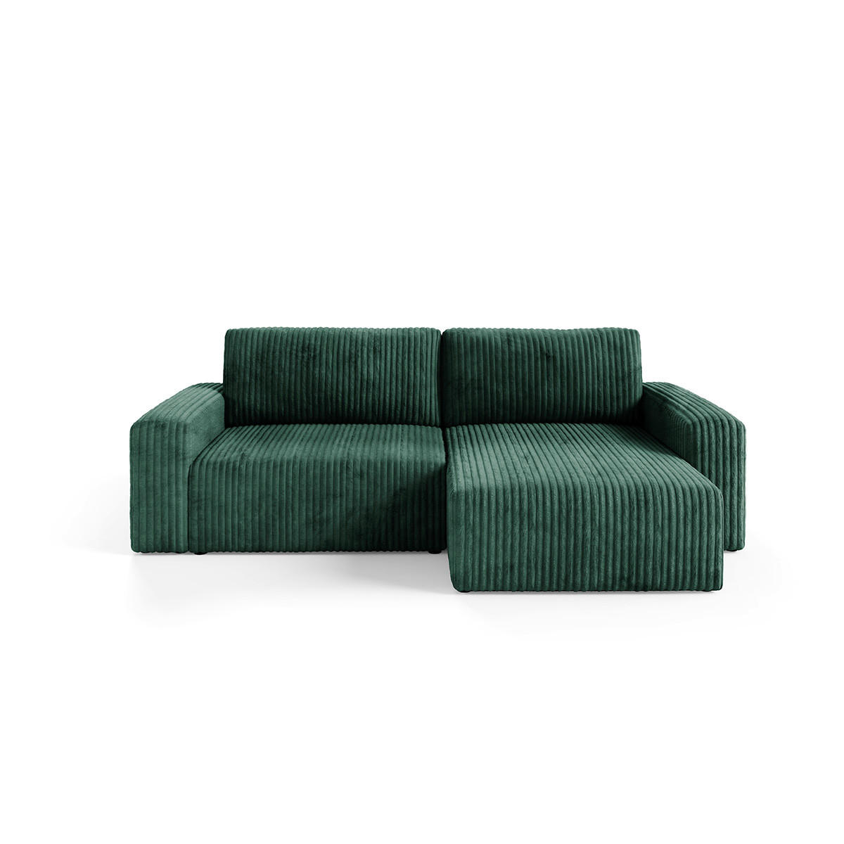 ECKSOFA Angela 3 Sitzplätze Tannengrün - Grün, Holz (252/149cm) - Petits-meubles