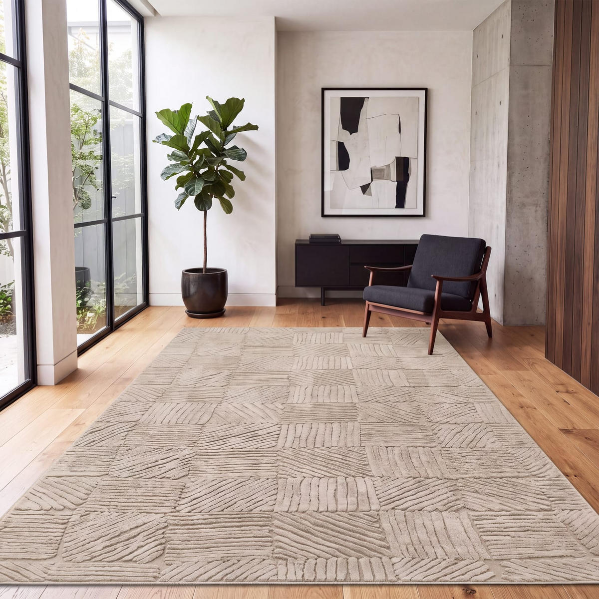 KURZFLORTEPPICH 120/160 cm Lelystad 529 - Beige, Kunststoff (120/160cm) - Paco Home