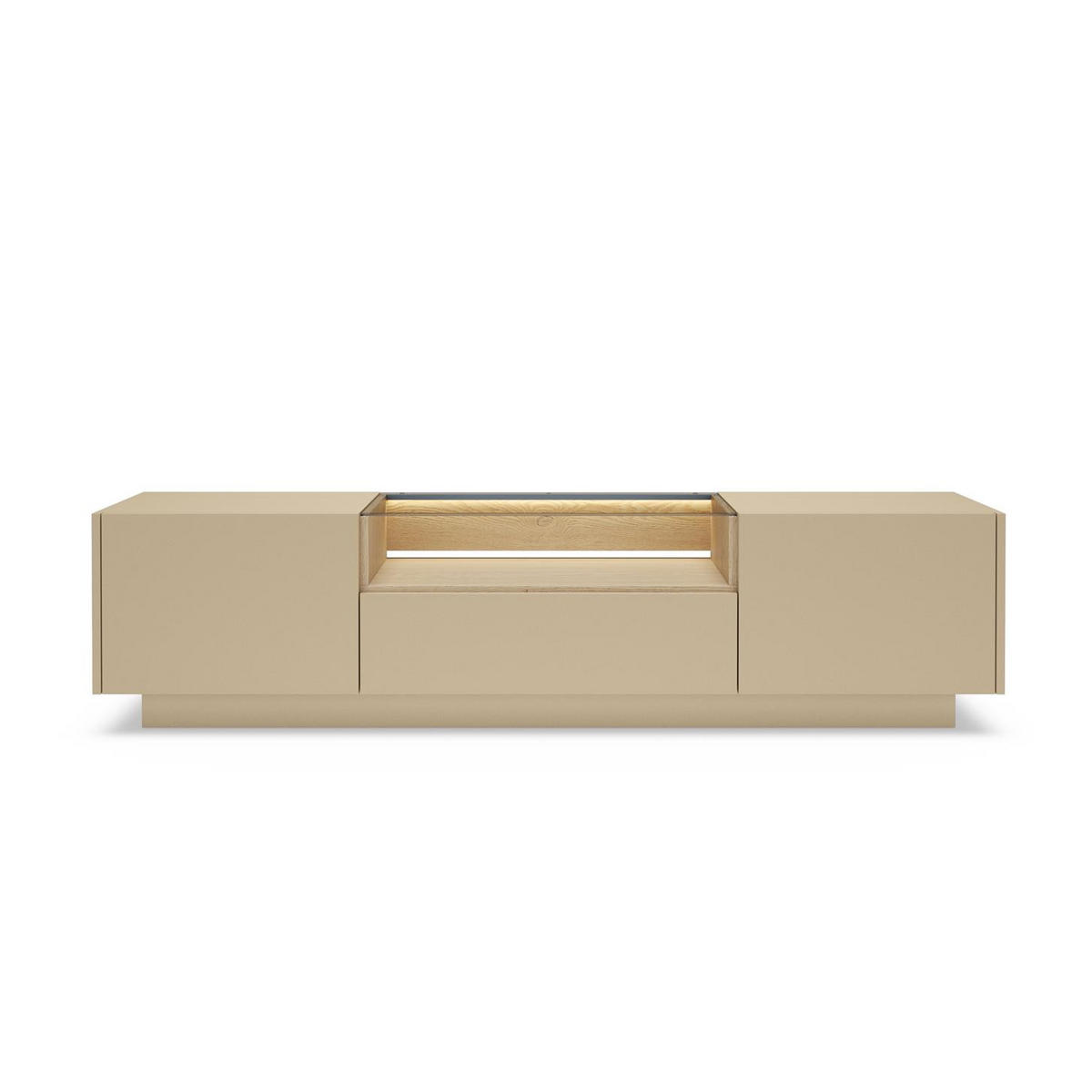 RTV-SCHRANK Kiro Braun 176, Lowboard mit LED - Braun, Holzwerkstoff (176/43/40cm) - Bettso