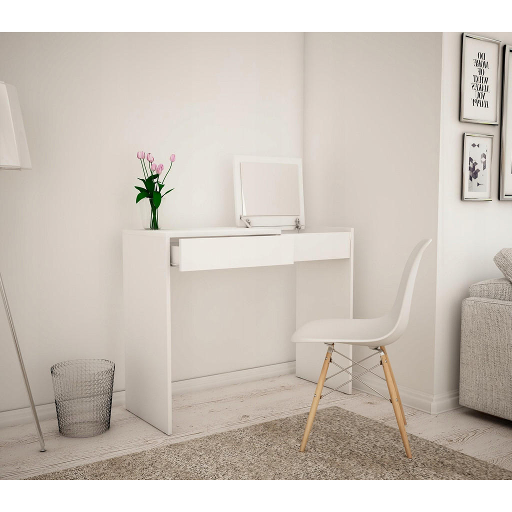 Thumbnail - Matkam Möbel Schminktisch, Weiß, Holzwerkstoff, 96x78x40 cm, Schlafzimmer, Schminktische