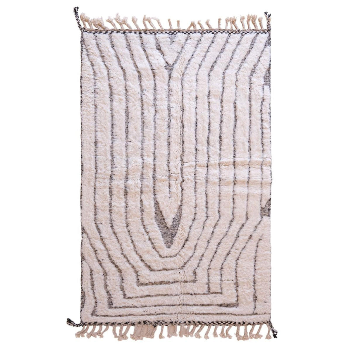 BERBERTEPPICH aus reiner Wolle 156x 243 cm - Weiß, Naturmaterialien (156/243cm) - AFK Living