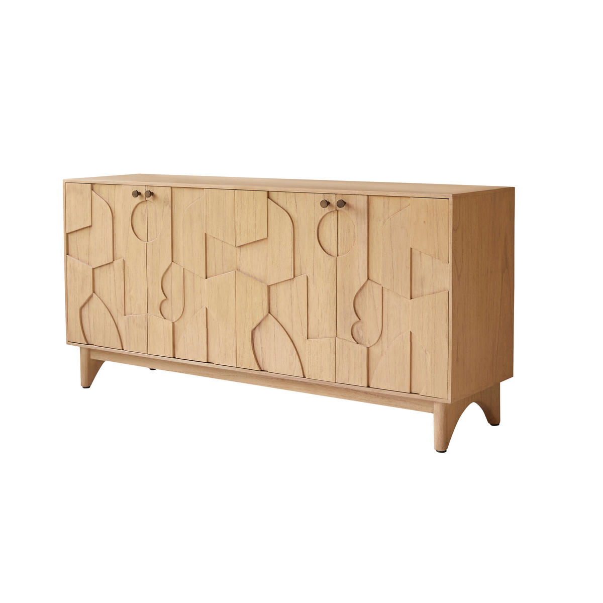 SIDEBOARD Otho Natur aus Helles Mindiholz - Naturfarben, Holz (162/78/43cm) - Tikamoon