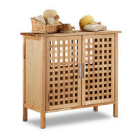 WASCHBECKENUNTERSCHRANK - Hellbraun, Holz/Holzwerkstoff (66/61/29cm) - Relaxdays