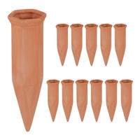 12XTONKEGEL - Hellbraun, Keramik (5.5/17/5cm) - Relaxdays