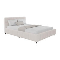 POLSTERBETT Florenz creme 140x200 cm mit Matratze - Creme, Holz (140/200cm) - Juskys