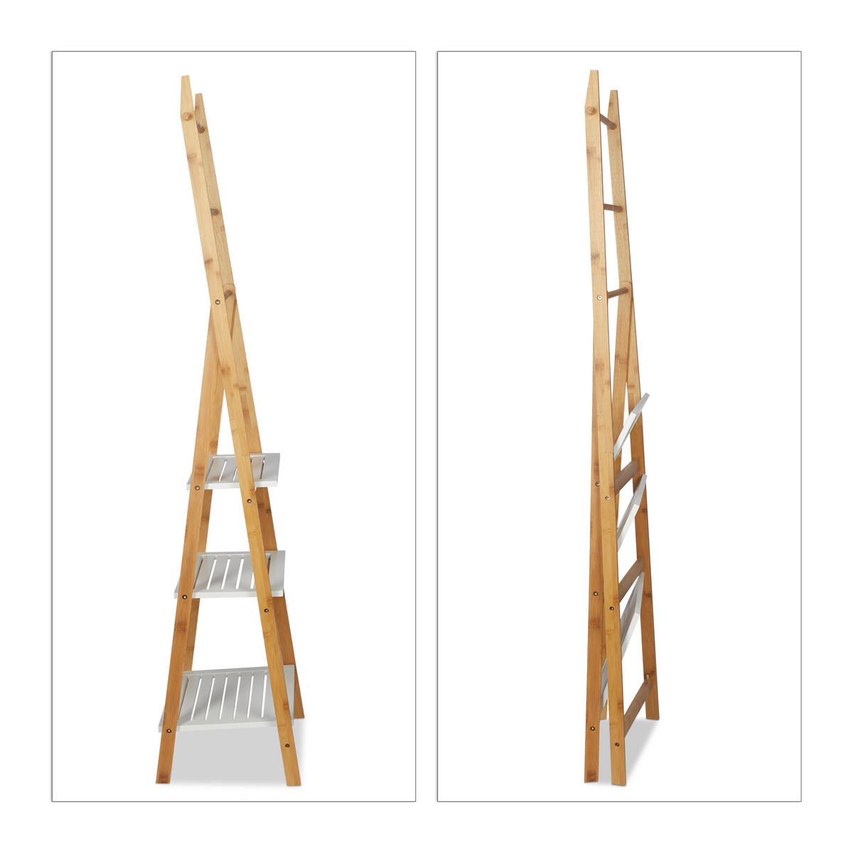 HANDTUCHHALTER - Hellbraun, Holz/Holzwerkstoff (50/150/30cm) - Relaxdays