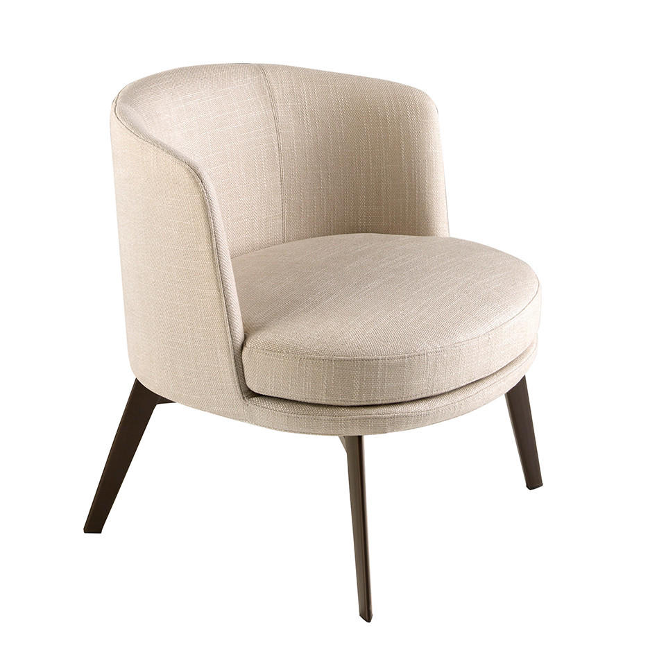 SESSEL Creme Braun 74/70/71 cm - Creme/Braun, Textil (74/71/70cm) - ANGEL CERDA