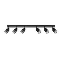 STRAHLER Oeynhausen 6-flammig 83/5/15.7 cm - Schwarz, Metall (83/5/15.7cm) - Nettlife