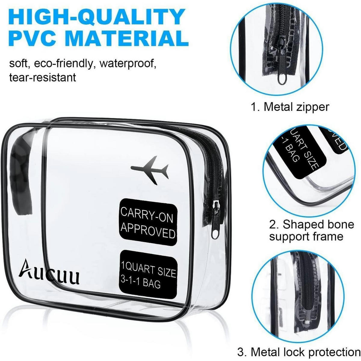 KULTURTASCHE 2-teiliges Set Transparent - Transparent, Kunststoff (22/2/30cm)