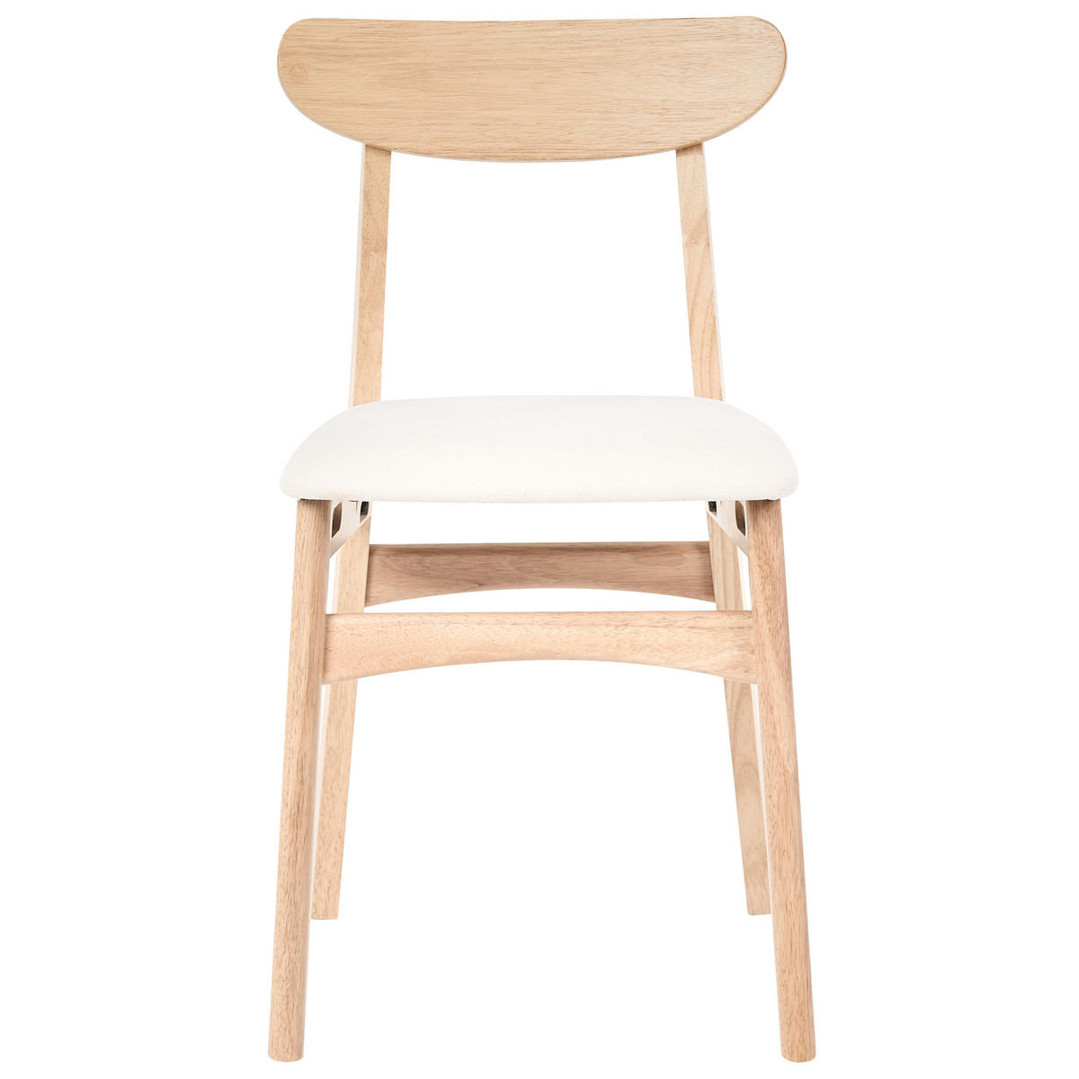 ESSZIMMERSTUHL 2er Set Holz Hellbraun/Hellbeige Doyle - Hellbraun, Holz (45/78/50cm) - Beliani