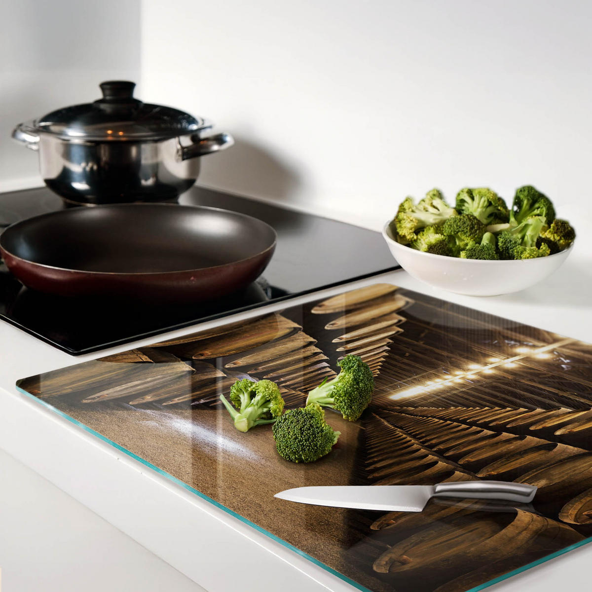 GLASPLATTE 60x52 cm Porto-Keller - Braun, Glas (60/0.4/52cm) - TULUP