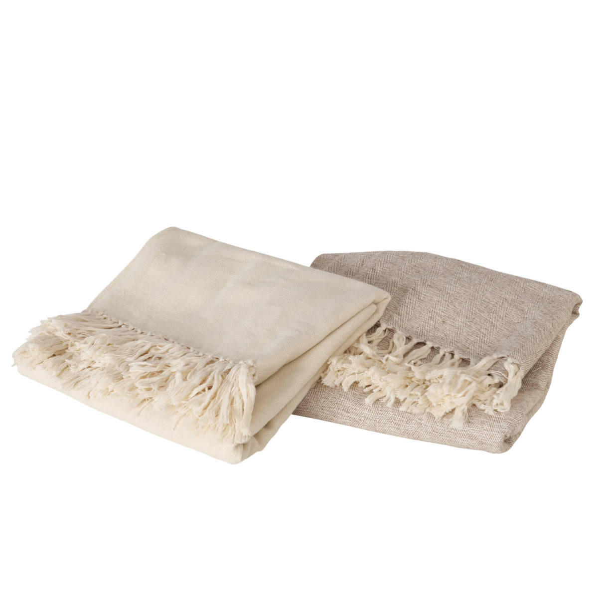 WOHNDECKE Bonneh 170/140 cm - Grau, Naturmaterialien (140/170cm) - Boltze Home