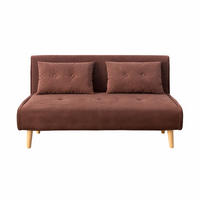 SCHLAFSOFA ennis Braun 2-sitzer cord - Braun, Holzwerkstoff (130/78/82cm) - Concept Usine