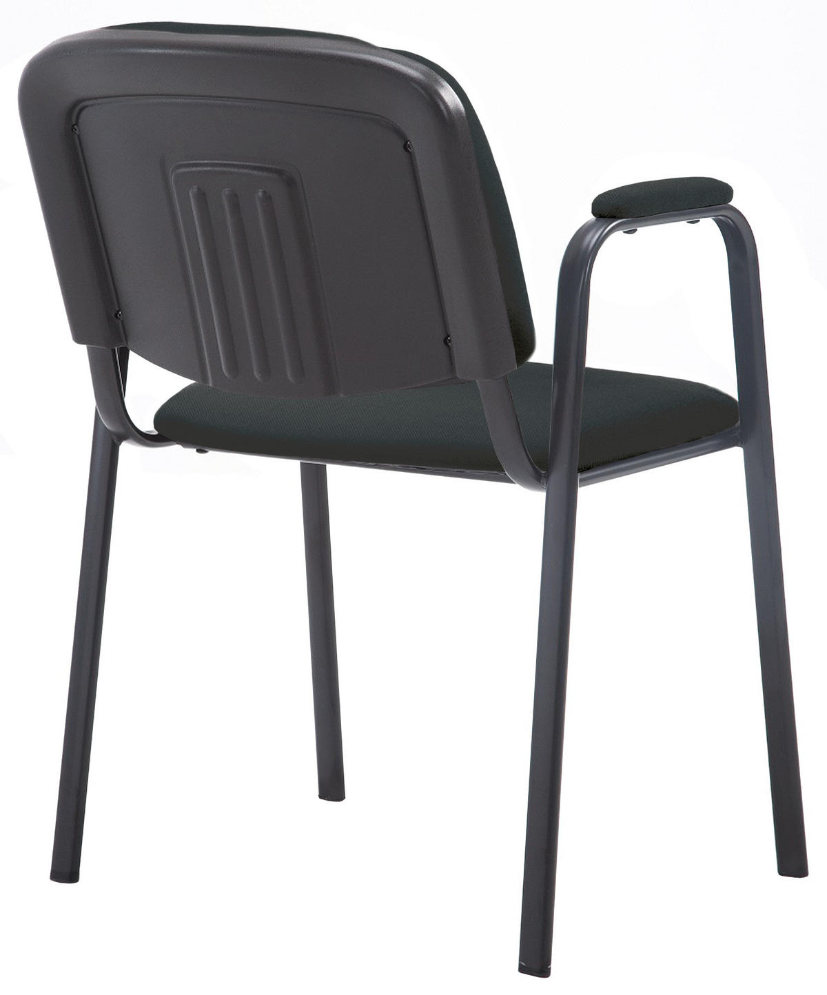 BESUCHERSTUHL Stoff schwarz - Schwarz, Textil/Metall (53/79/55cm) - CLP