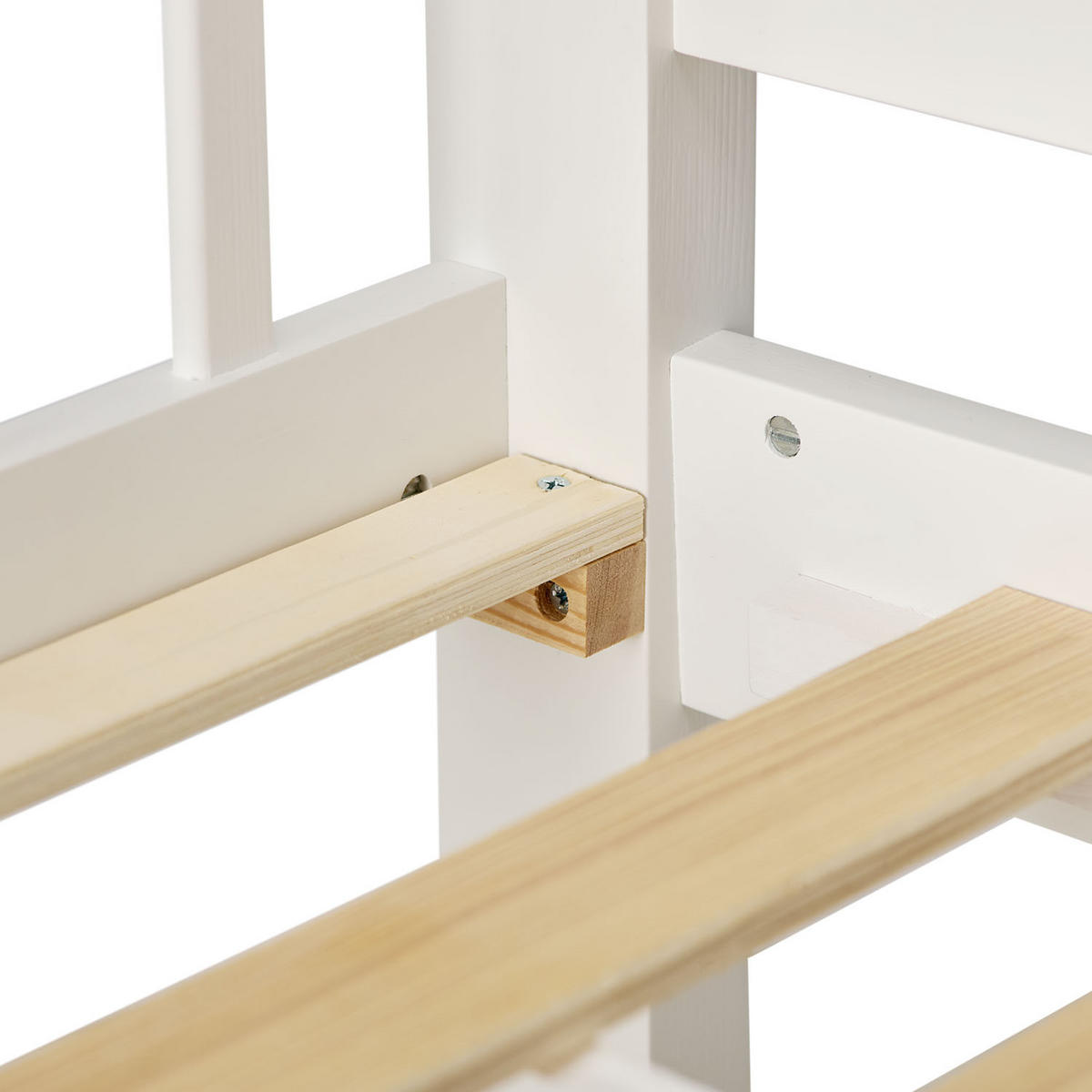 ETAGENBETT mit Lattenrost 90/200 cm Weiß - Weiß, Holz (90/200cm) - Homestyle4u