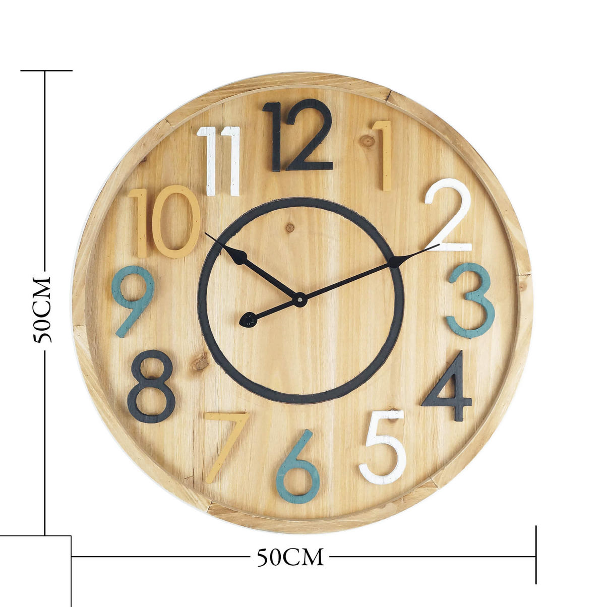 WANDUHR Braun 5/50/50 cm - Braun, Holzwerkstoff (5/50/50cm) - Mobili Rebecca