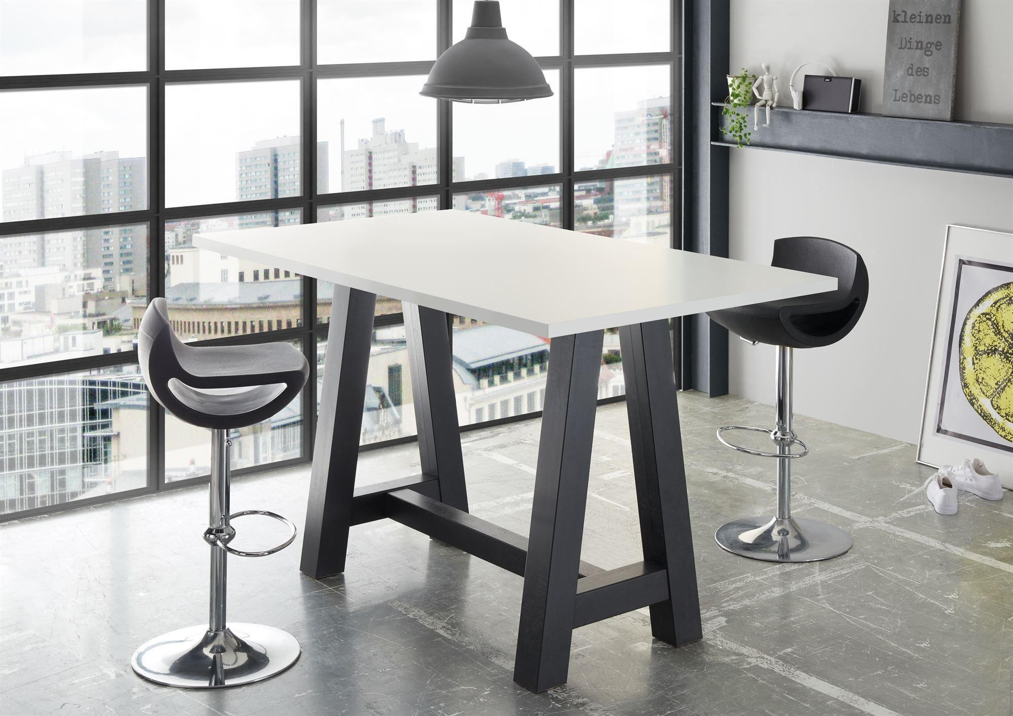 STEHTISCH Essa 1 140 x 70 x 105 aus Holzwerkstoff Weiß Matt Lack - Weiß, Holz (70/105/140cm) - 58aufmkessel