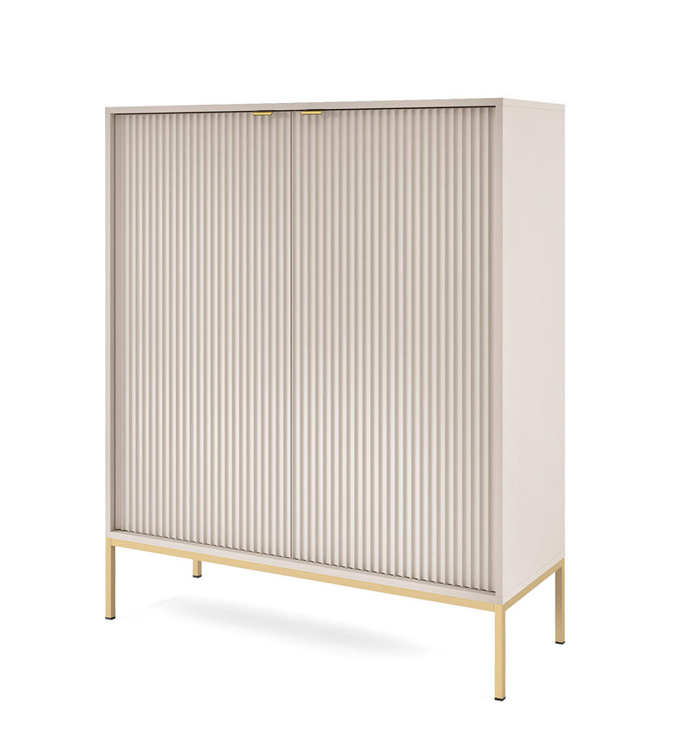 Feldmann-Wohnen Highboard Kaschmir, Gold 104x125x39 cm