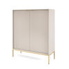 HIGHBOARD Nova Kaschmir / Gold 104 / 39 / 125cm - Kaschmir/Goldfarben, Holz/Holzwerkstoff (104/125/39cm) - Feldmann-Wohnen