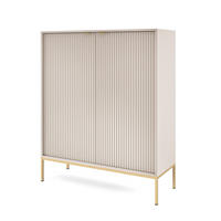 HIGHBOARD Nova Kaschmir / Gold 104 / 39 / 125cm - Kaschmir/Goldfarben, Holz/Holzwerkstoff (104/125/39cm) - Feldmann-Wohnen