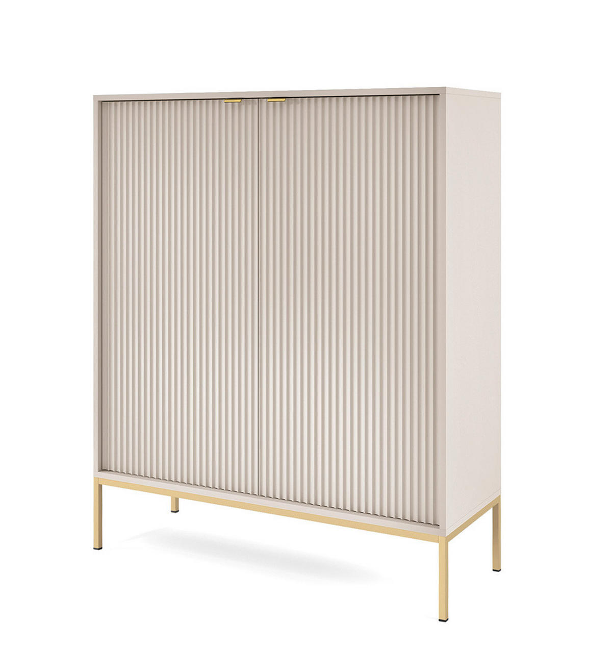 HIGHBOARD Nova Kaschmir / Gold 104 / 39 / 125cm - Kaschmir/Goldfarben, Holz/Holzwerkstoff (104/125/39cm) - Feldmann-Wohnen