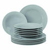 TAFELSERVICE Beat Color Glaze Arktisblau 12er Set - Hellblau, Keramik (32.3/23.5/32.3cm) - Seltmann Weiden