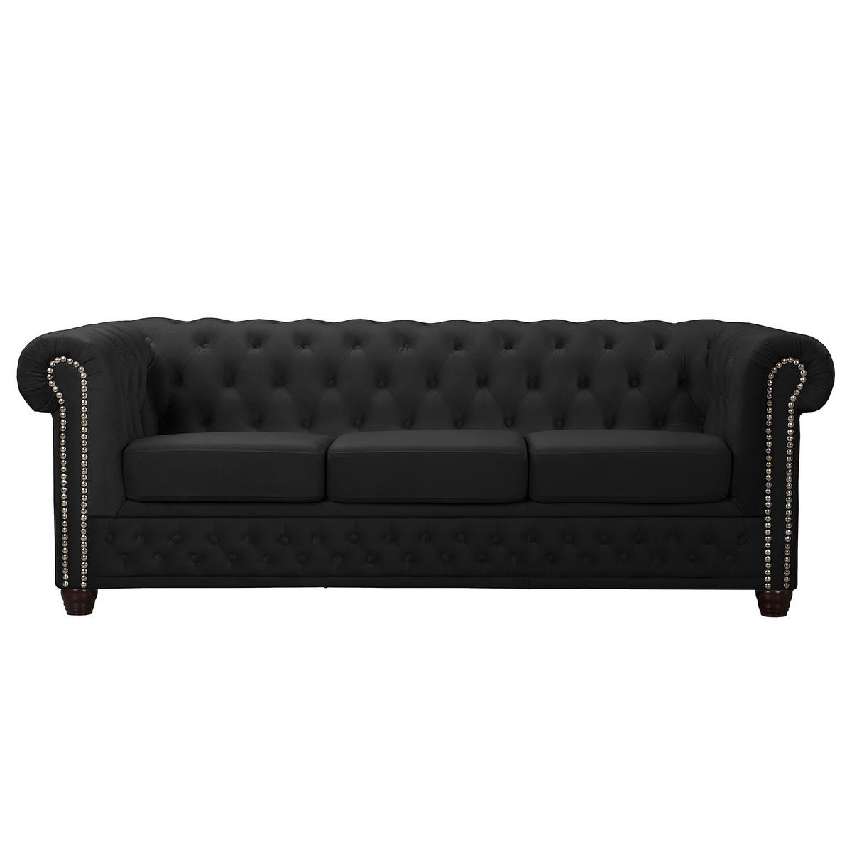 3-SITZER SOFA - Schwarz, Textil (203/72/86cm) - home24
