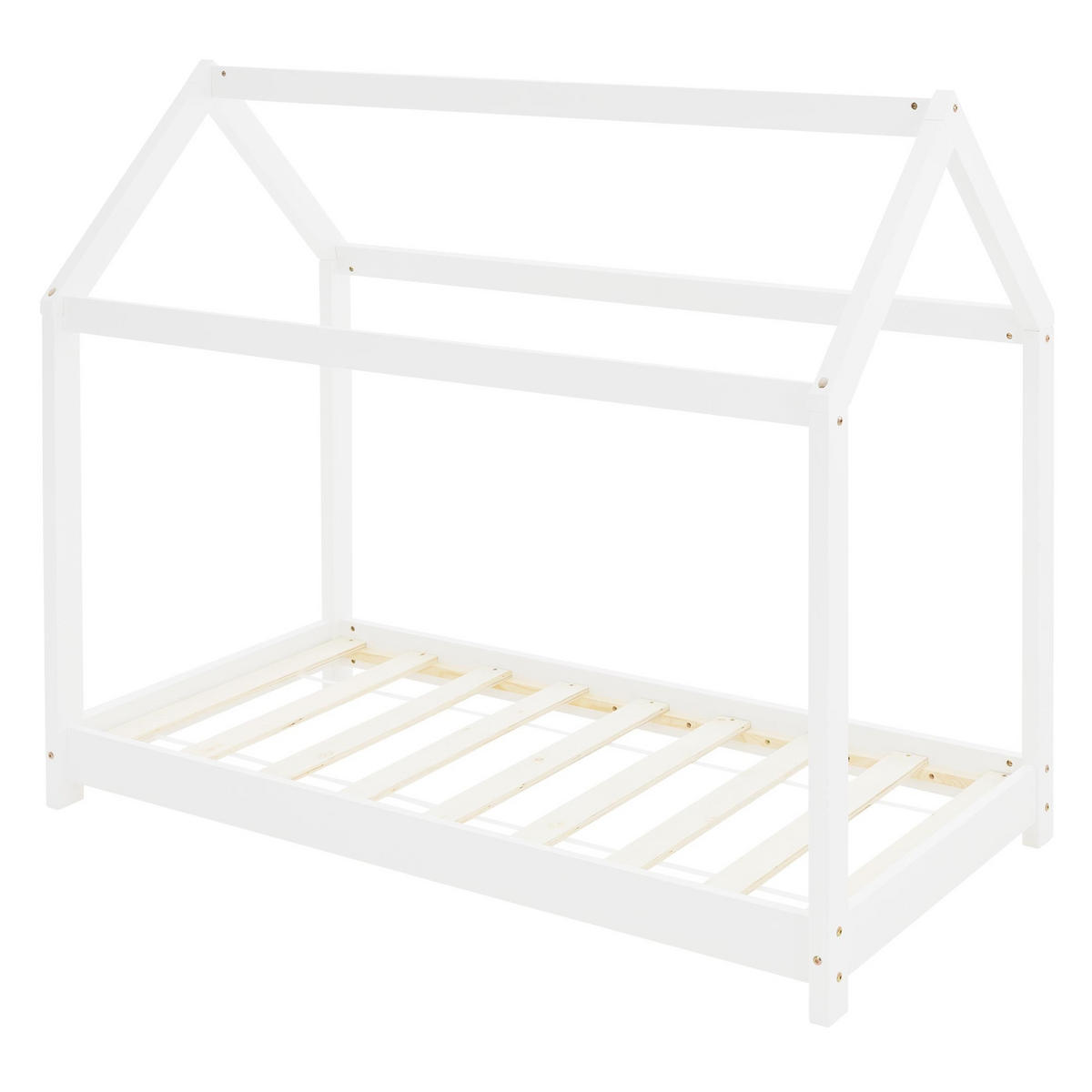 KINDERBETT mit Dach 80x160 cm Weiß - Weiß, Holz (80/160cm) - ML-DESIGN