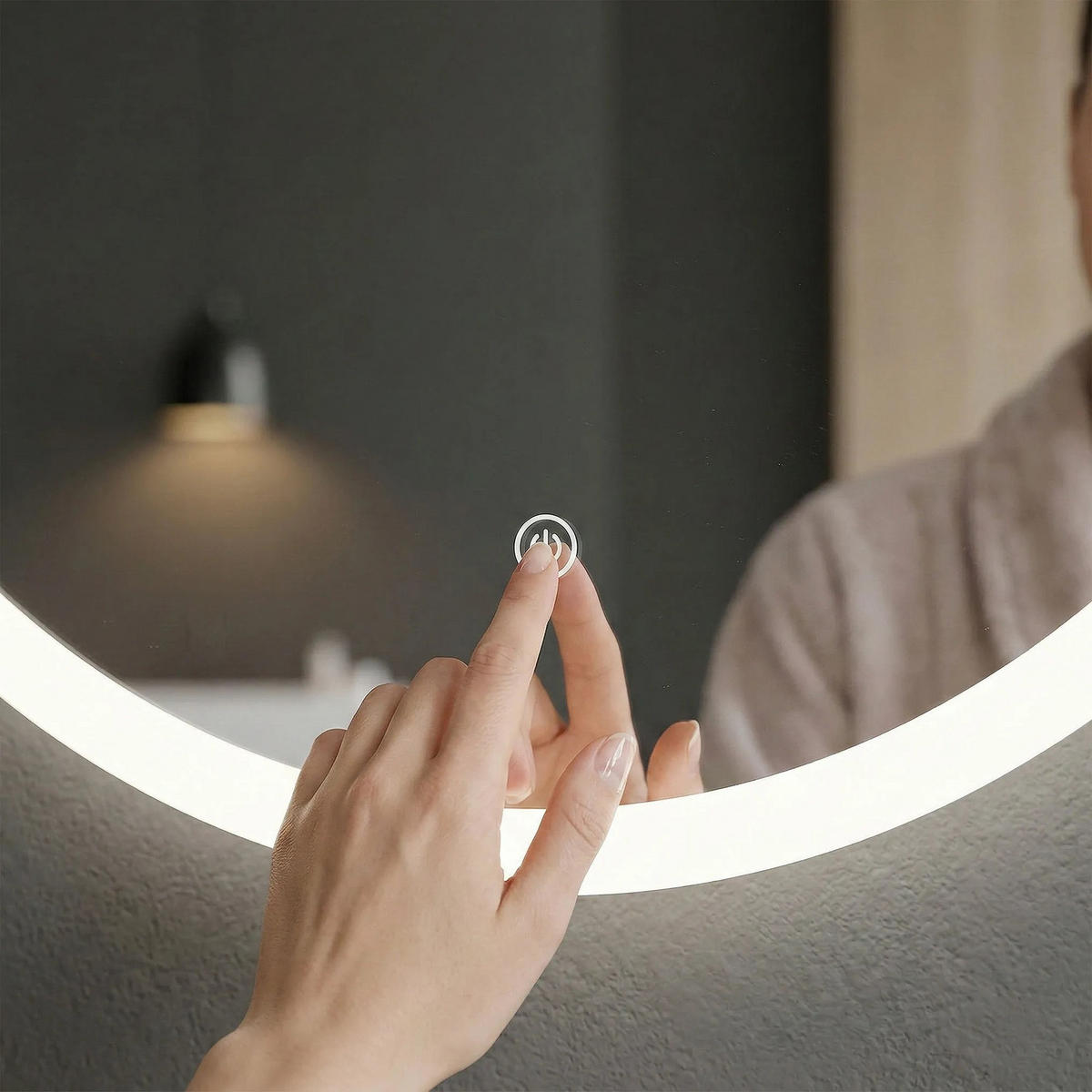 SPIEGEL Rea Led 100cm Ffj100 - Transparent, Glas (100/100/2cm) - REA