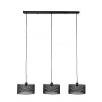 HÄNGELEUCHTE Mesh Schwarz 30/120/150 cm - Schwarz, Metall (30/120/150cm) - Hoyz Collection