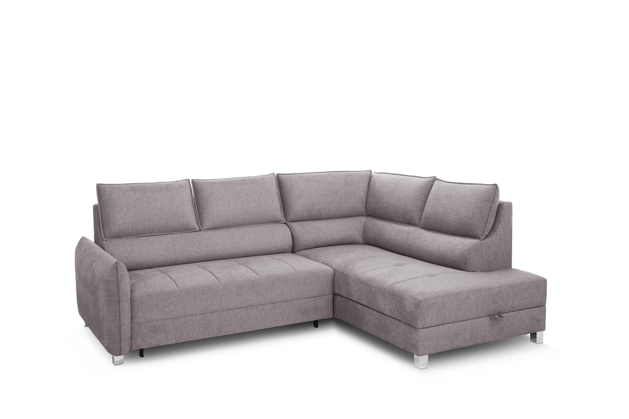 ECKSOFA Marno In Chill Me - Hellgrau, Holzwerkstoff/Textil (260/200cm) - Fun Möbel
