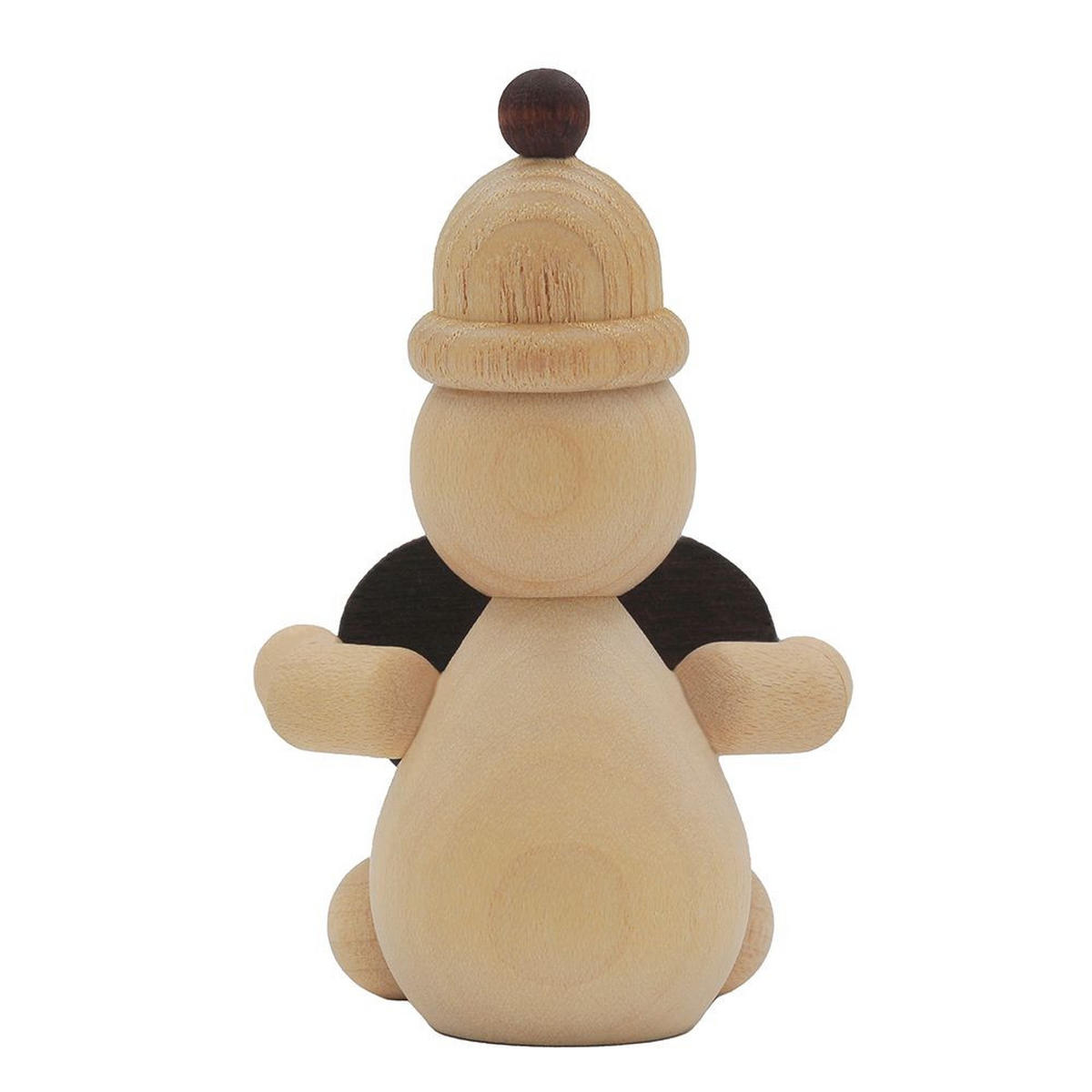 HOLZFIGUR Schneemann Junior mit Lebkuchenherz 6 cm - Multicolor, Holz (5/1/0.1cm)