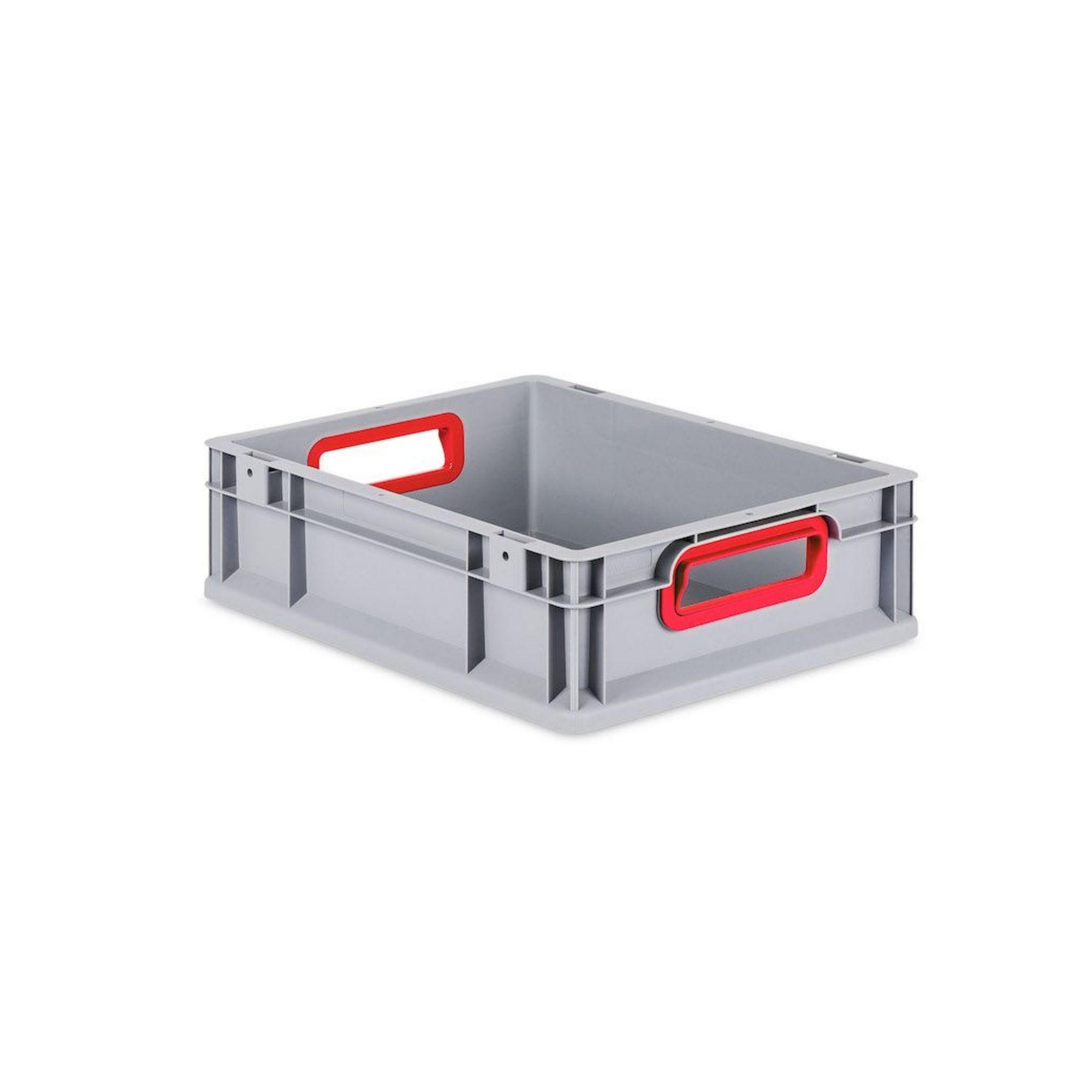 EUROBOX 5x Nextgen Color Mit Auflagedeckel 12x30x40cm Griffe Rot Offen - Rot, Kunststoff (30/12/40cm) - PROREGAL