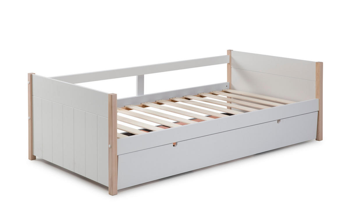 KINDERBETT Kiara Grau 200/98.5/62 cm - Grau, Holz (90/190cm) - Calicosy