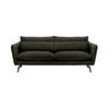 DREISITZER-SOFA Layla-Velluto 20 - Schwarz, Holz/Textil (237/95/98cm)