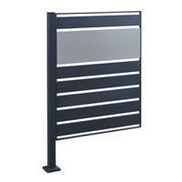 MÜLLTONNENBOX-ELEMENT Uusikaupunki - Anthrazit/Silberfarben, Metall (83/120/11cm) - [en.casa]
