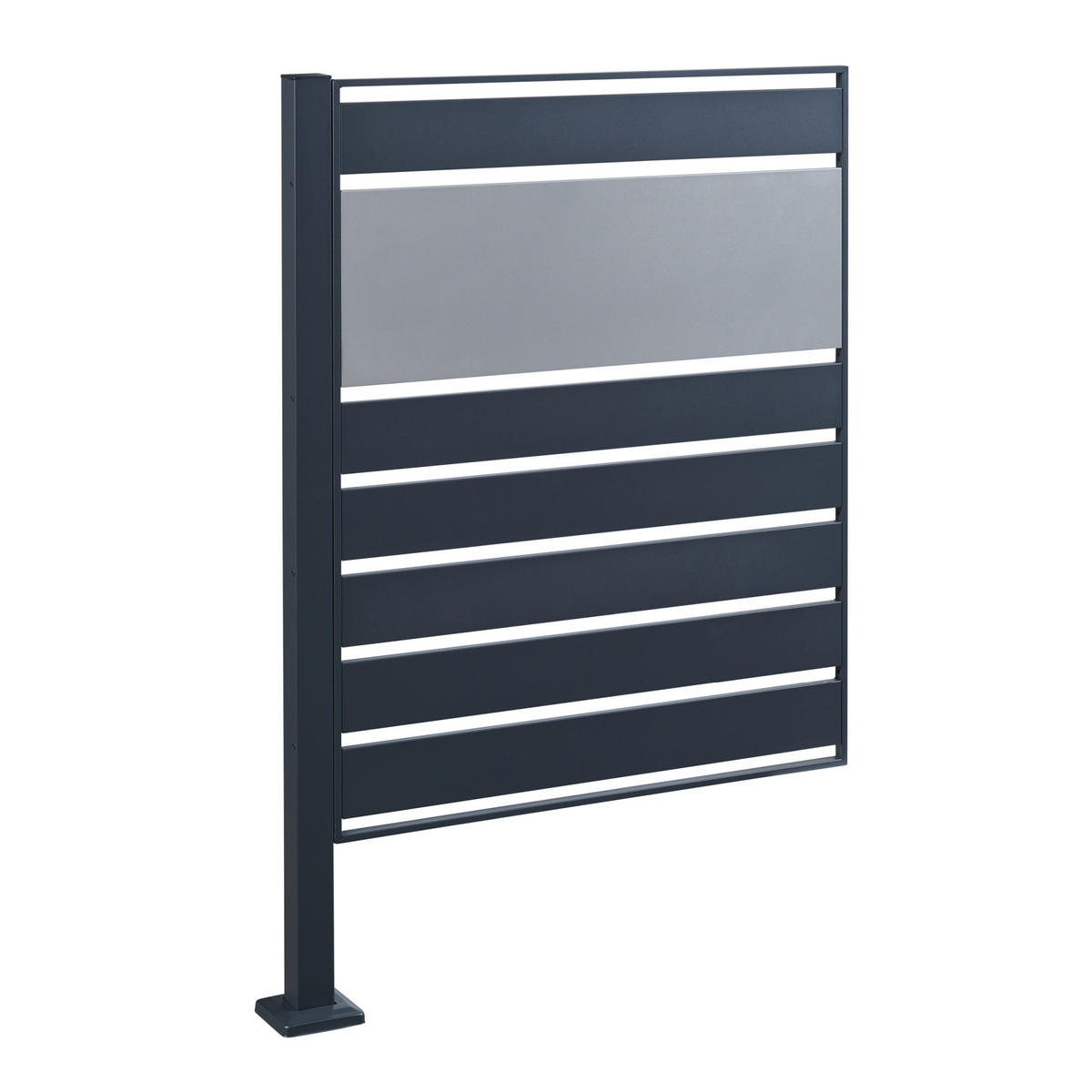 MÜLLTONNENBOX-ELEMENT Uusikaupunki - Anthrazit/Silberfarben, Metall (83/120/11cm) - [en.casa]