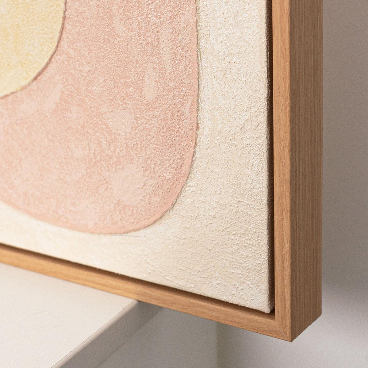 GEMÄLDE Verschmelzung der Farbtöne Schattenfugenrahmen Eichefarben 7-teilig - Eichefarben, Holz (120/80cm) - YS-art gallery