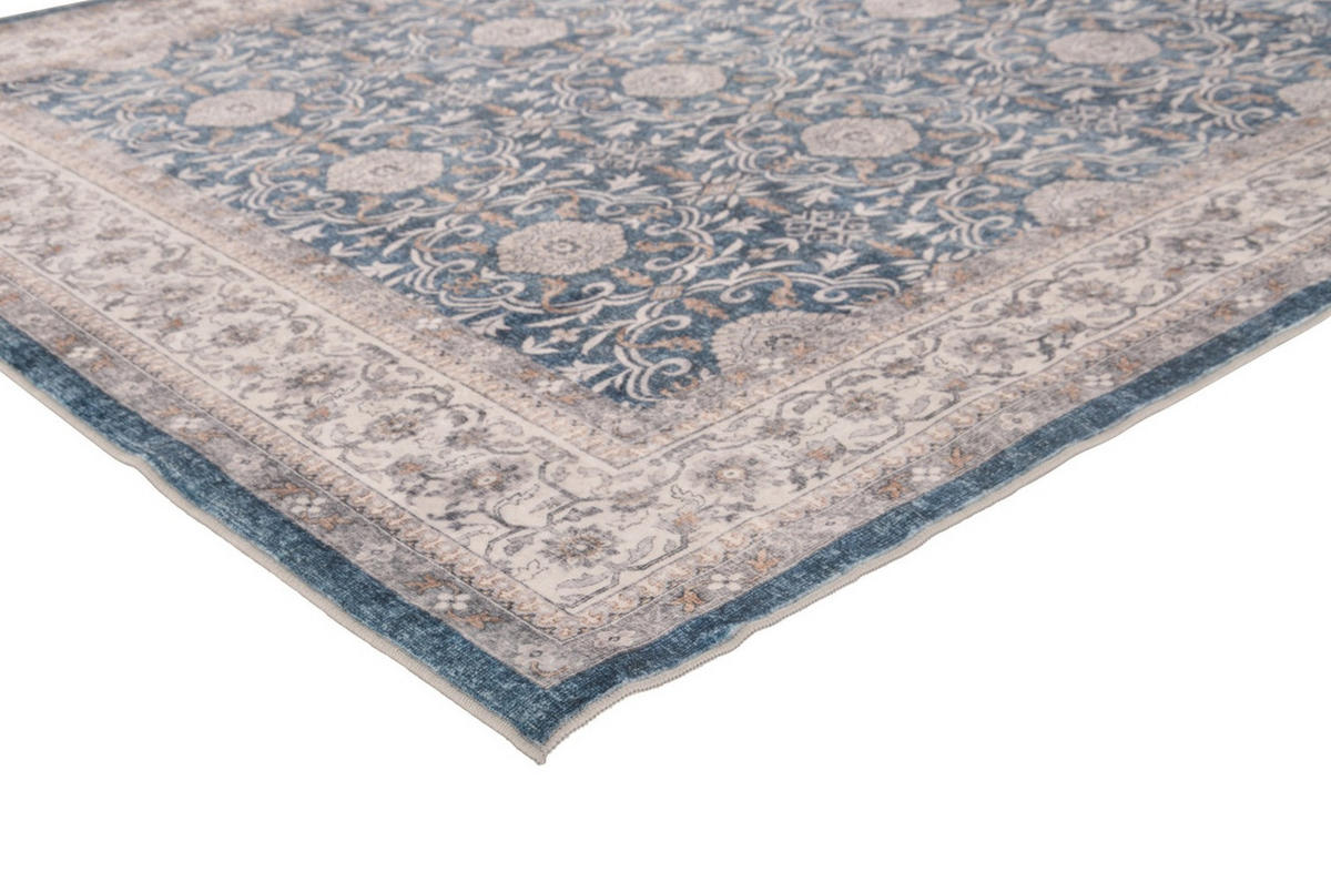 KURZFLOR-TEPPICH Visco Blau/Creme 120x160 cm - Multicolor, Textil (120/160cm) - Vercai Rugs