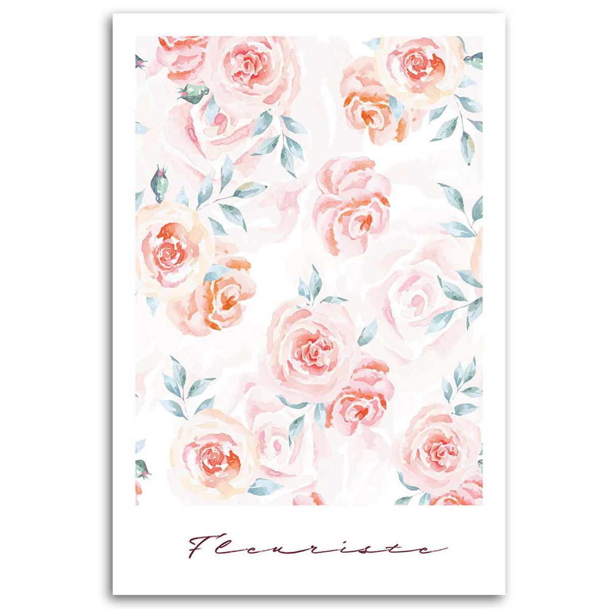 KUNSTDRUCK Rosa 70/100 cm - Pink, Textil (70/100cm) - KUNSTLOFT